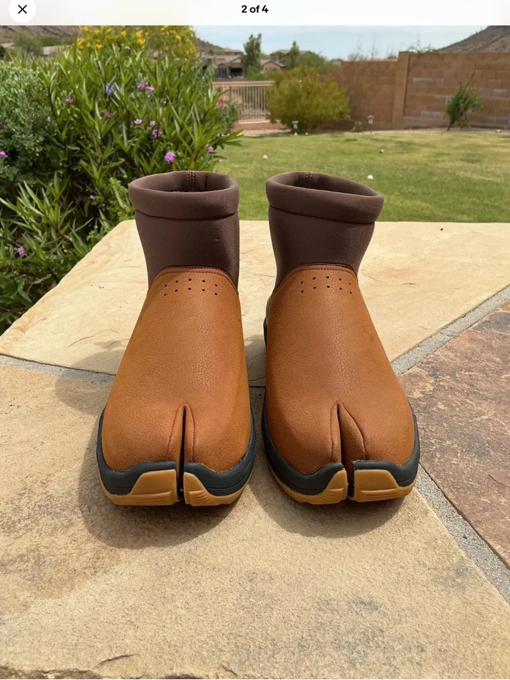 SUICOKE Men's Brown Slip-On Ankle Boots